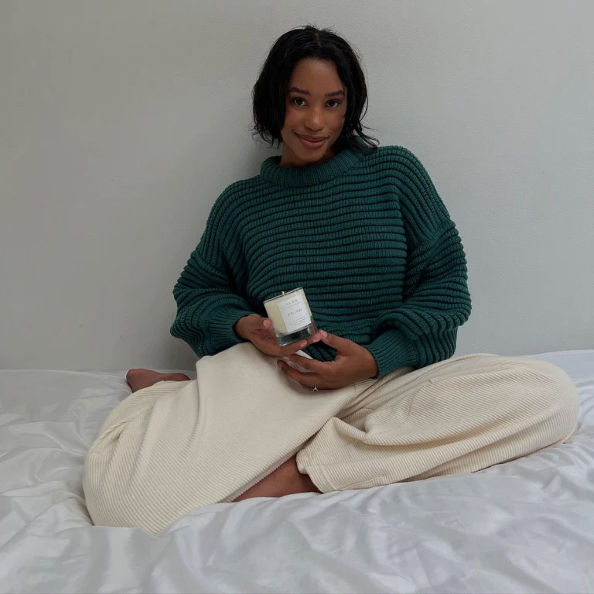 Striped & Solid Pullover Knit Sweater with Half Turtleneck