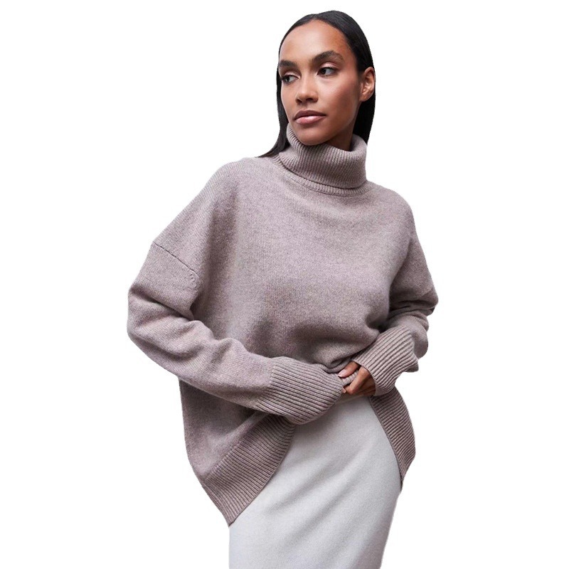 Soft Comfortable Pullover Collared Knit Sweater, Pill-Resistant Solid Color
