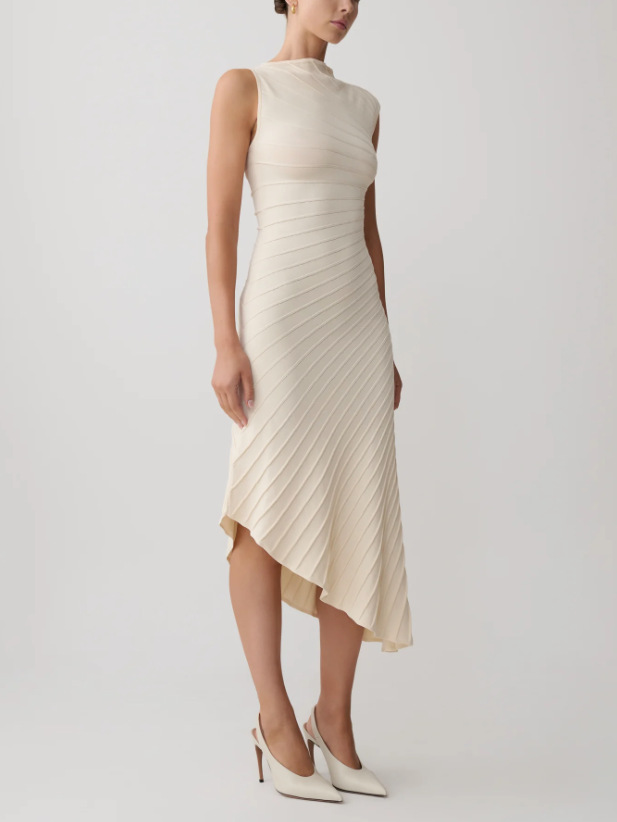 Sexy Sleeveless Slim-Fit Midi Knit Dress