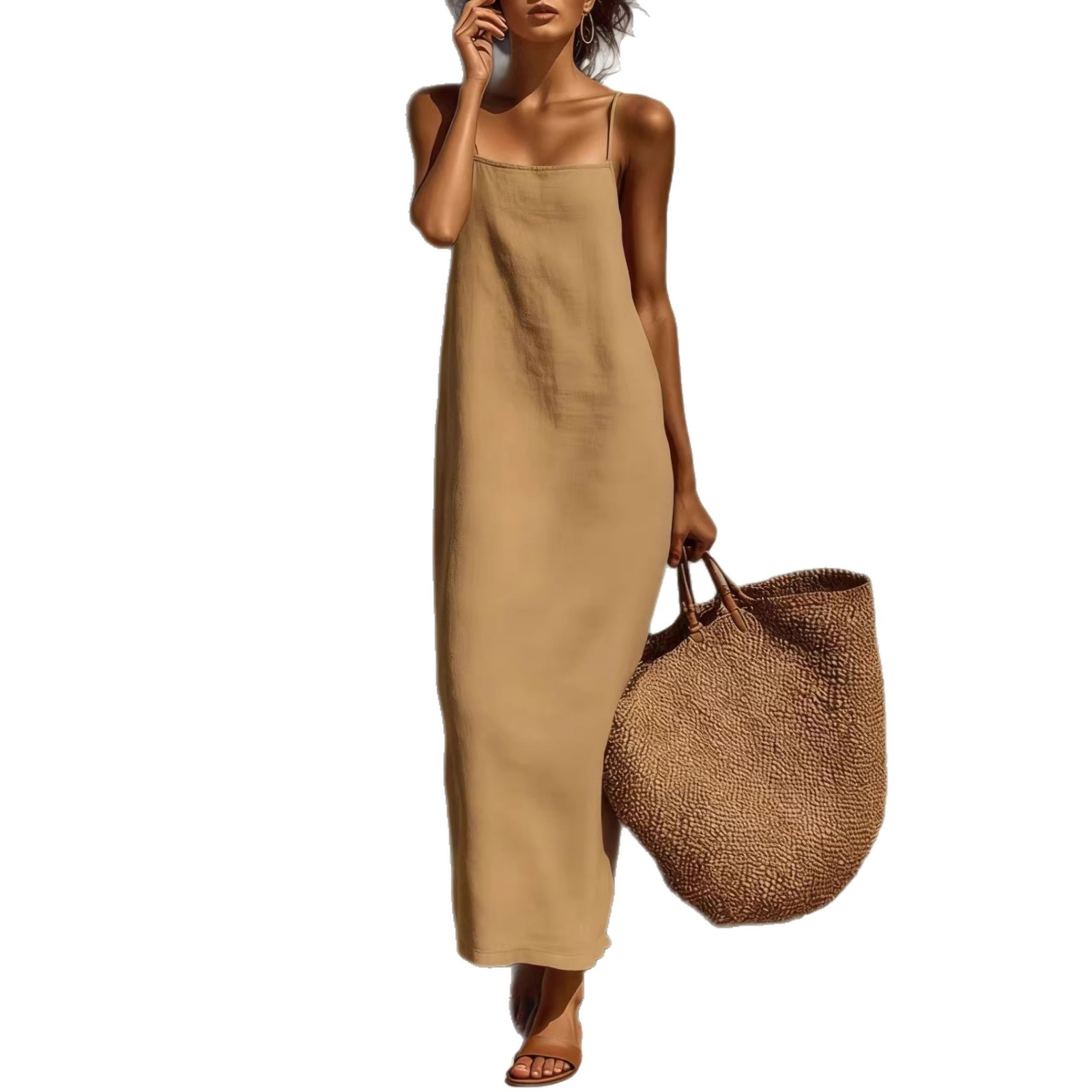 Bohemian Square Neck Cami Dress