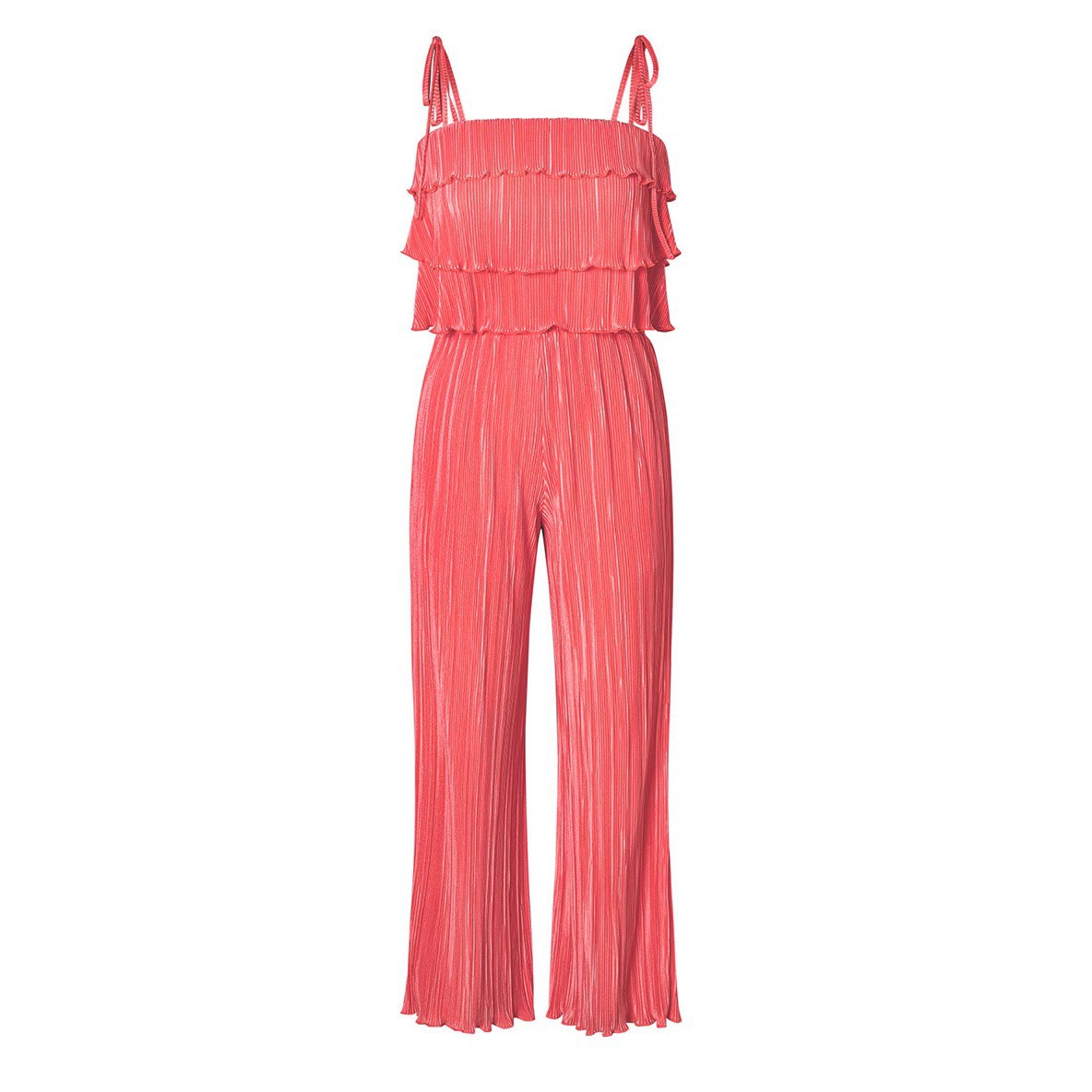 Women's Ruffled Tiered Cami Top and Pants Two-Piece Set