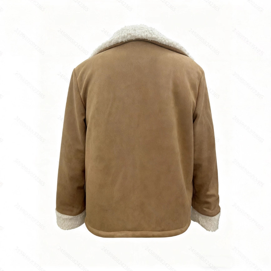 Fleece-Lined Western Patchwork Jacket with Pockets