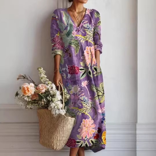 Women's Floral Paisley Print Ruched Bodycon Midi Dress