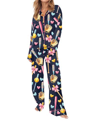 Women's Cuban Collar Print Long Sleeve Shirt Set