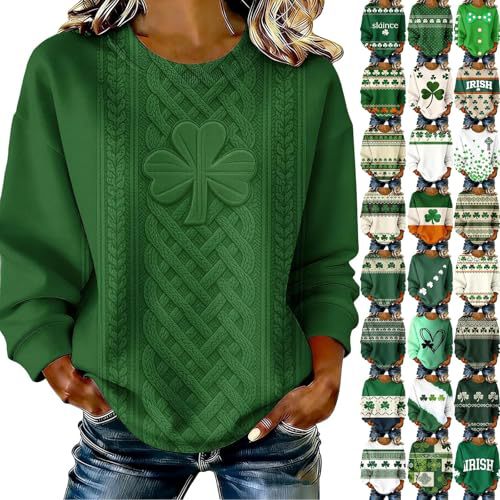 Women's Clover Print Casual Hoodie