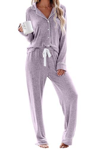 Women's Cuban Collar Printed Long Sleeve Button Set