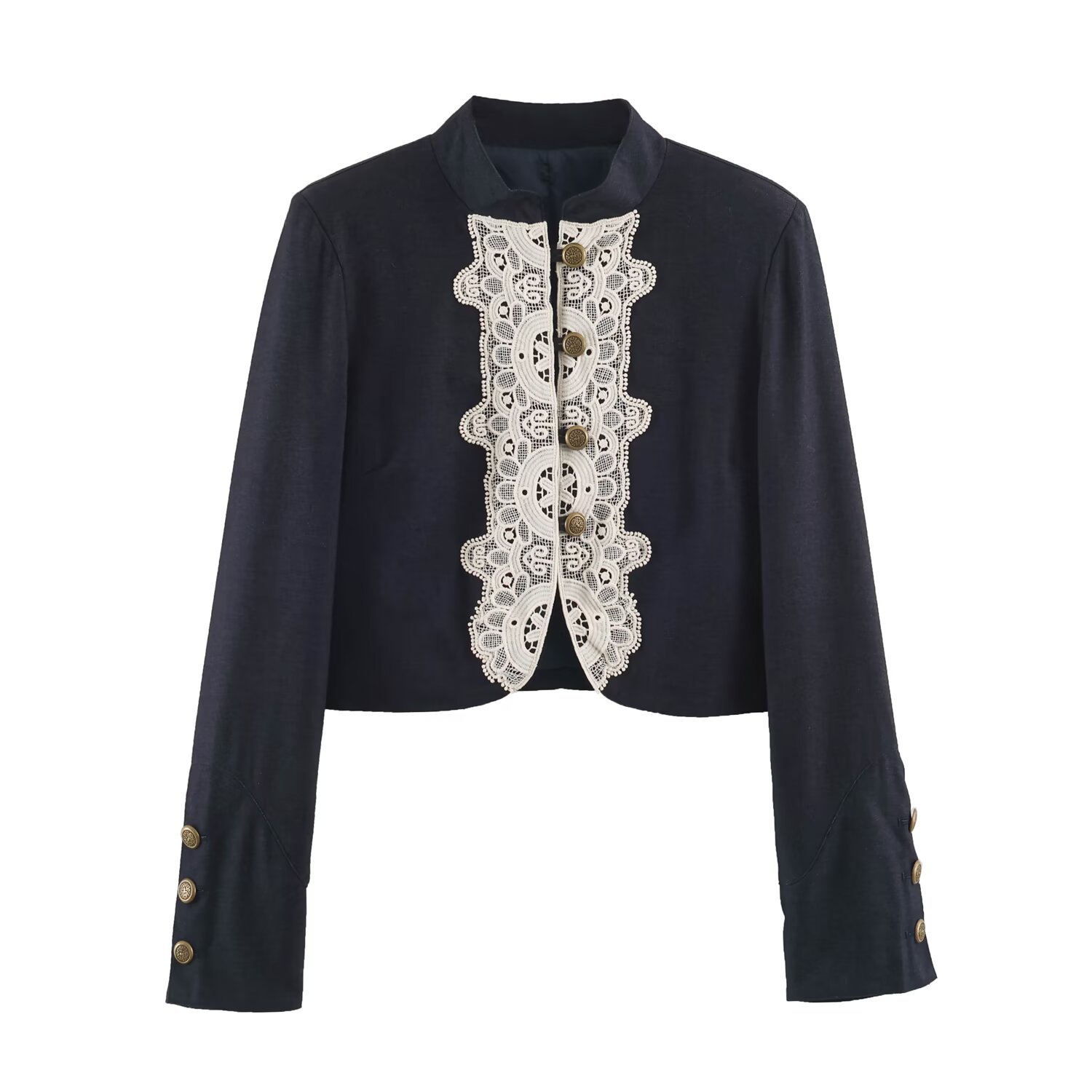 Women's Button-Detail Blazer and Shorts Set