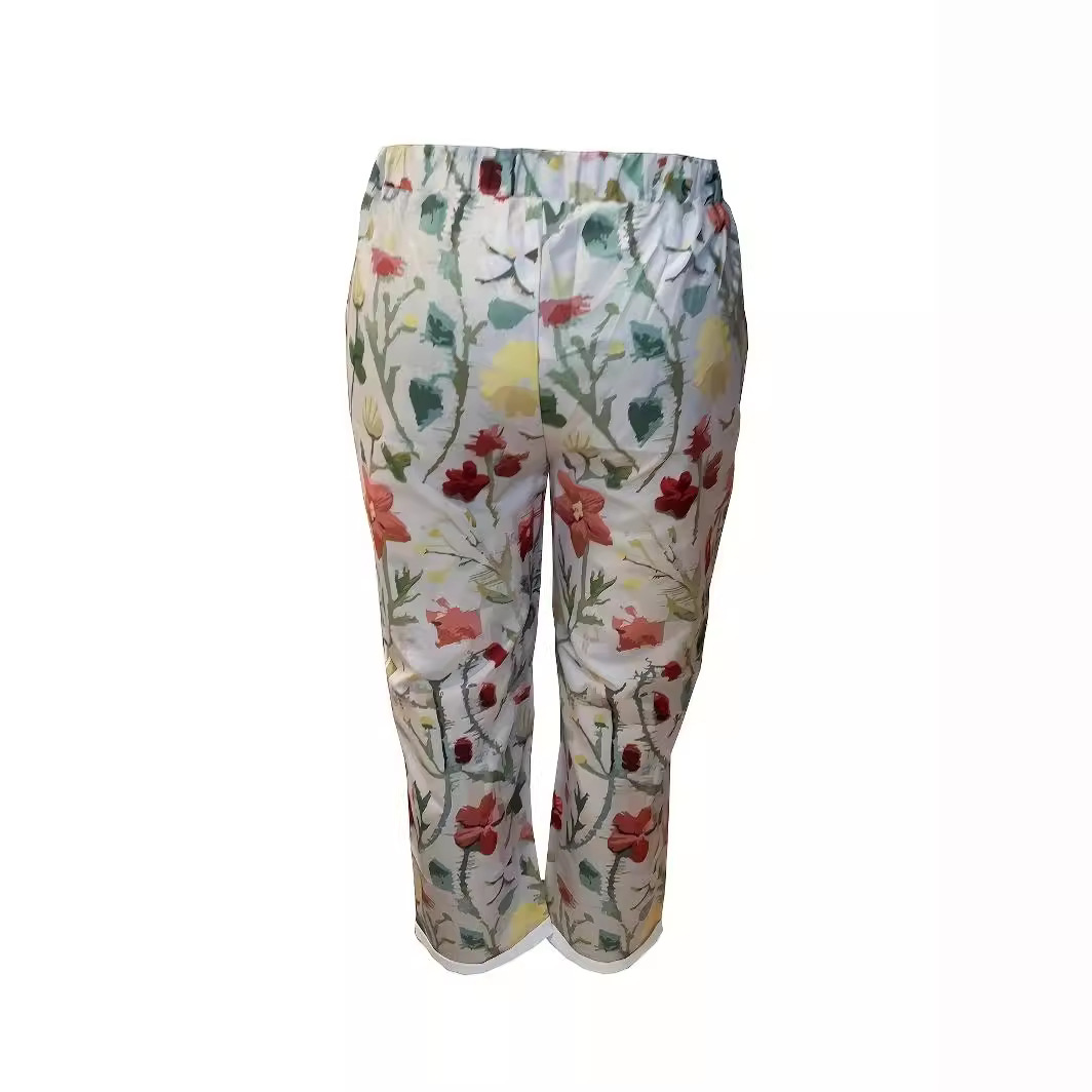 Women's Digital Print Harem Pants with Pockets Casual Loose Fit