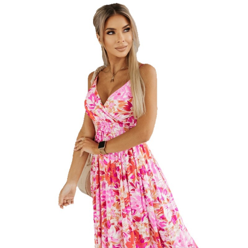 Women's Sleeveless Slip Dress High Neck Long Sleeve High Waist Long Skirt