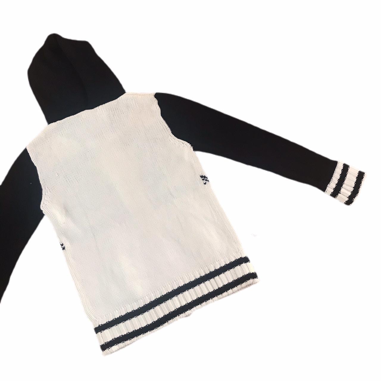 Skull Print Hooded Cardigan Sweater