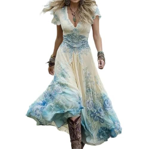 Women's Floral Print Ruched Bodycon Midi Dress