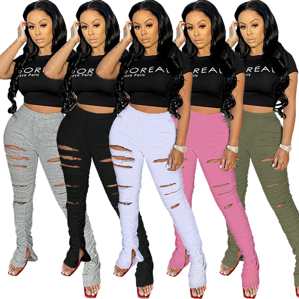 Women's Flared Pants Lightweight Streetwear Casual Trousers