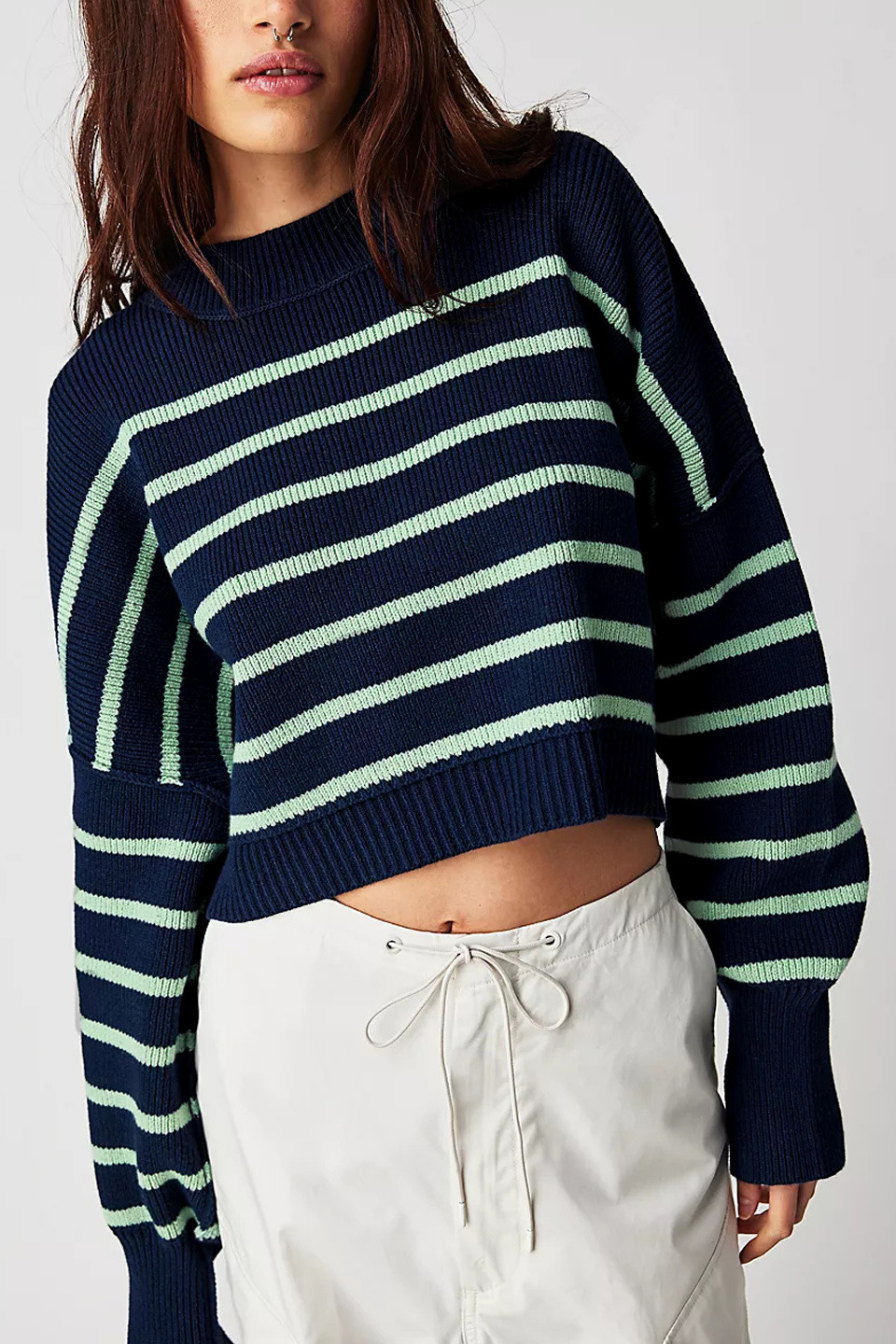 Women's Loose Crewneck Knit Pullover Sweater