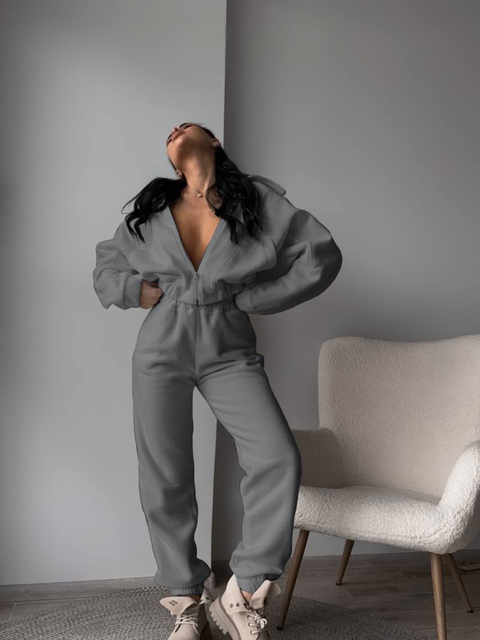 Women's Long Sleeve Open Front Cardigan and Pants Set Casual Sporty Two-Piece Outfit