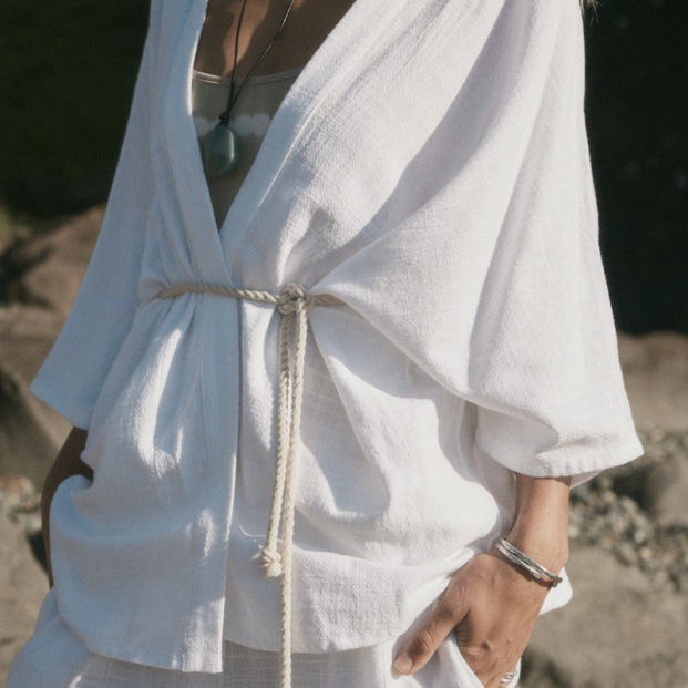 Relaxed Cotton-Blend Two-Piece Set Long Sleeve Shirt and Pants
