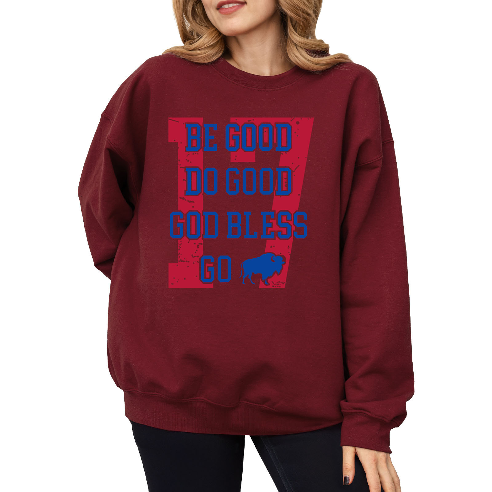 Women's Letter Print Crewneck Sweatshirt