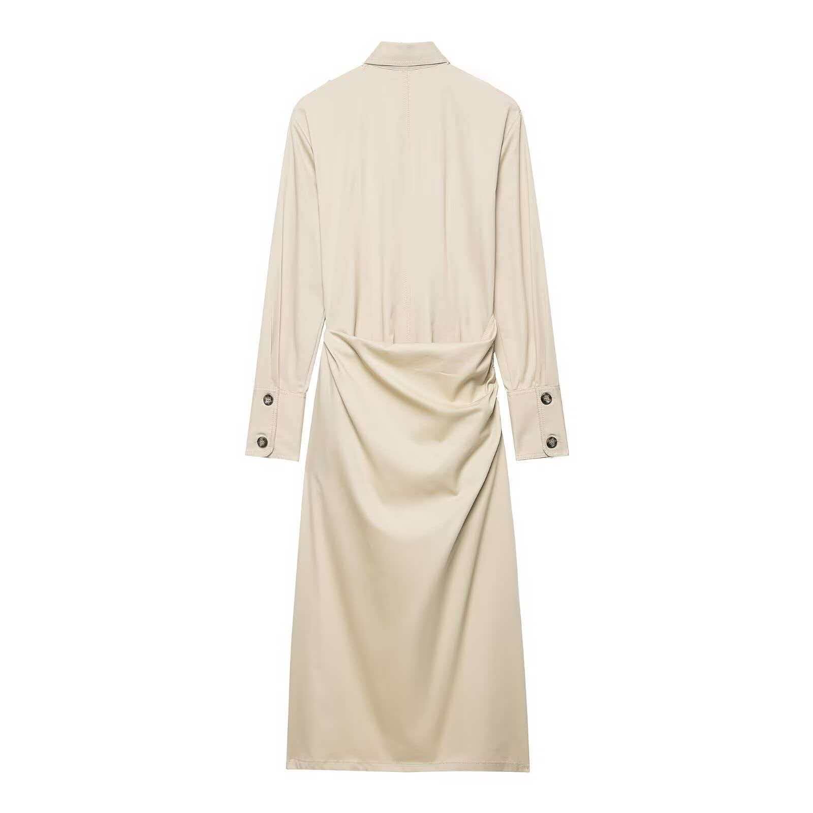 Women's Summer Midi Dress with Twill Belt Detail