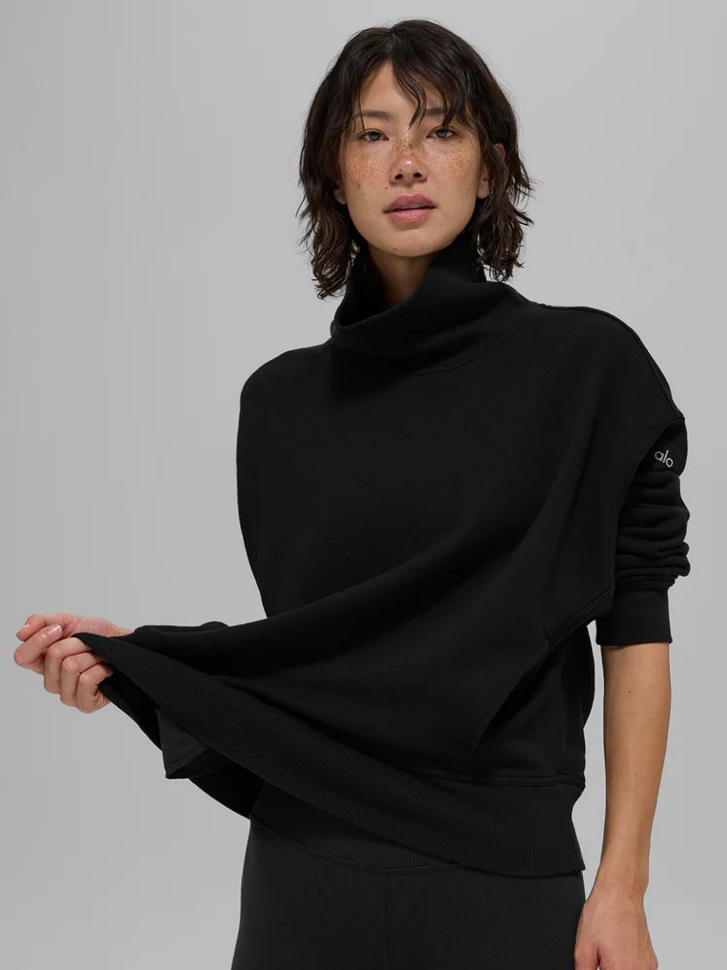 Casual Loose High Neck Pullover Sweatshirt