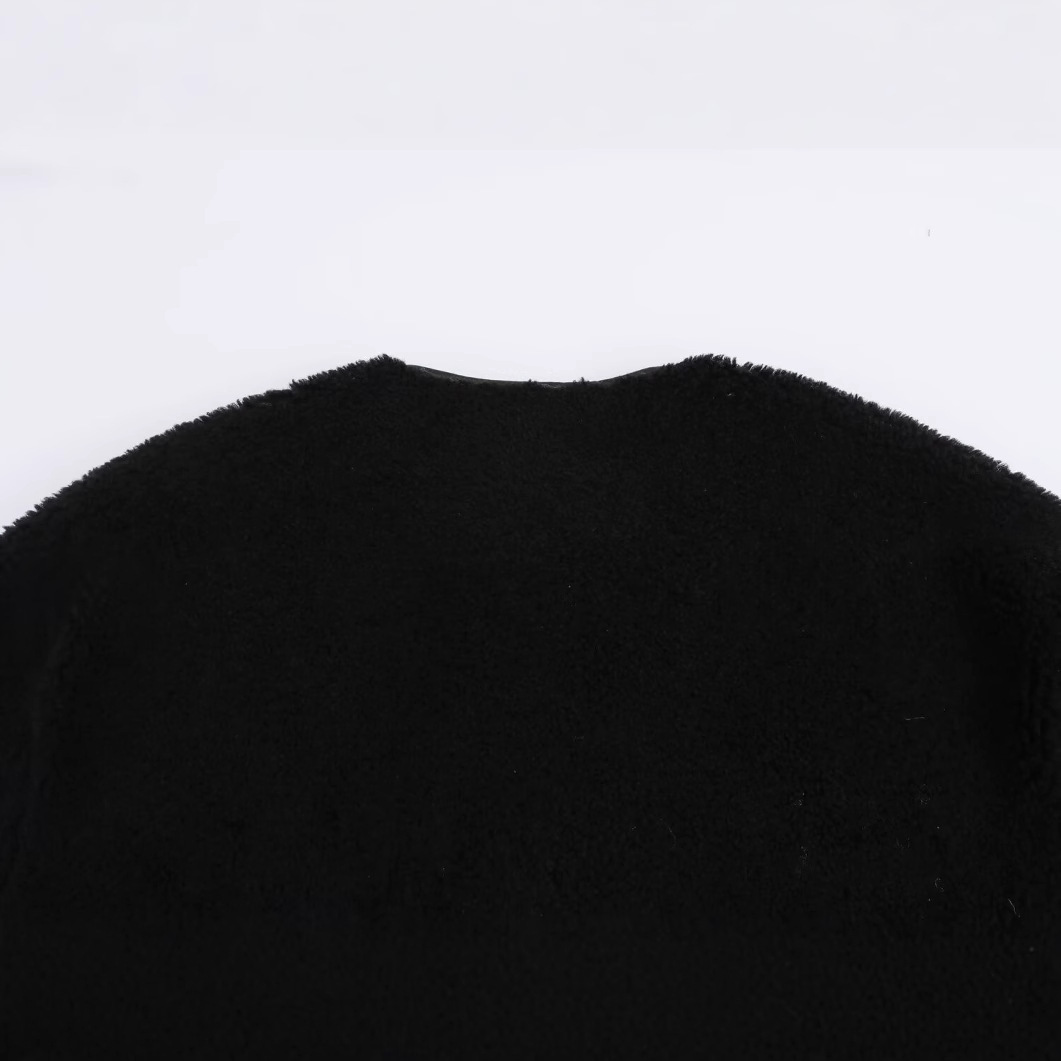 Women's Faux Fur & Leather Panel Jacket Streetwear Casual Coat