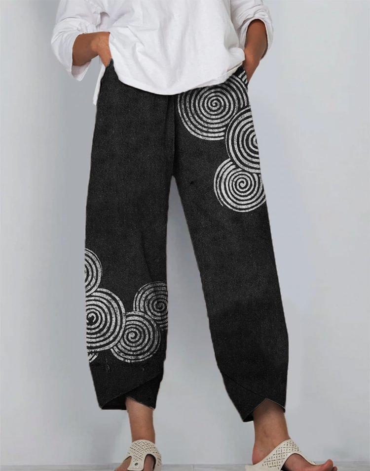 Women's Colorblock Animal Print Jogger Pants Casual Cropped Tapered