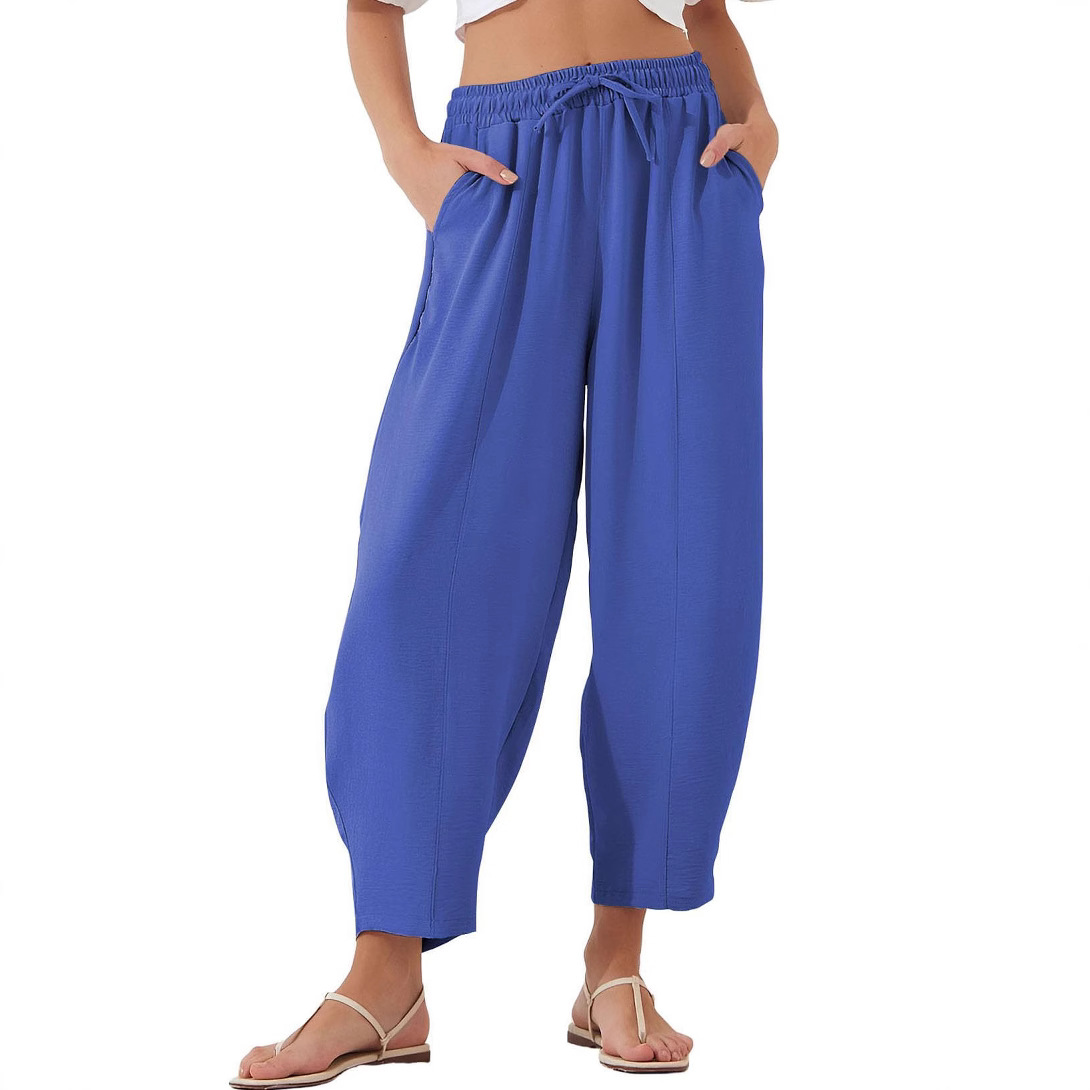 Pleated Mid-Rise Straight-Leg Cropped Pants