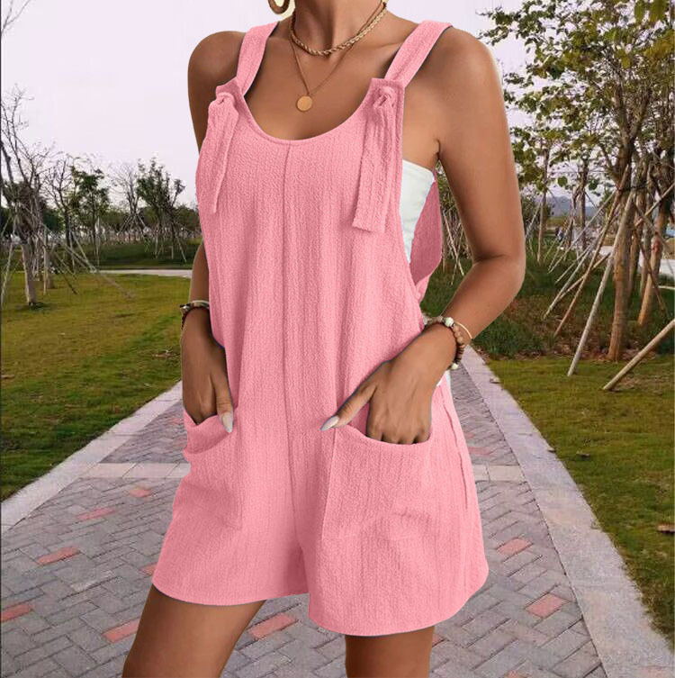 Women's Summer Sleeveless Cami Romper with Shorts