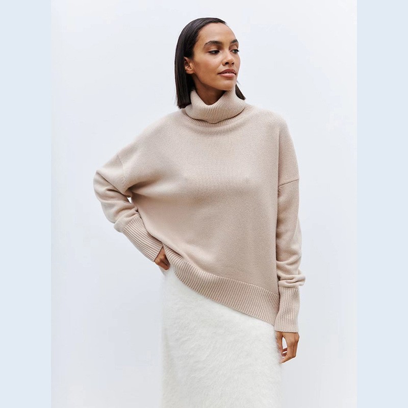 Soft Comfortable Pullover Collared Knit Sweater, Pill-Resistant Solid Color