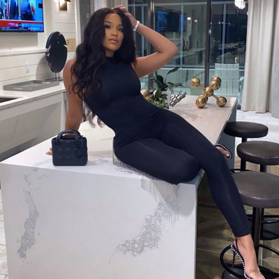 Women's Sleeveless High Waist Bodycon Jumpsuit