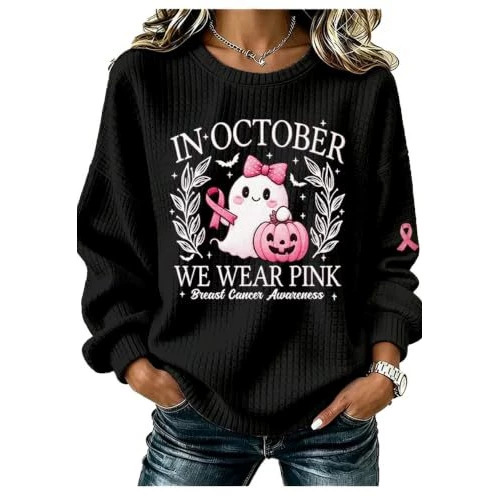 Women's Pumpkin Ribbon Halloween Print Casual Sweatshirt