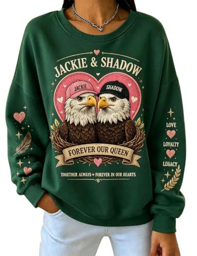 Women's Pumpkin Eagle Letter Heart Print Casual Sweatshirt