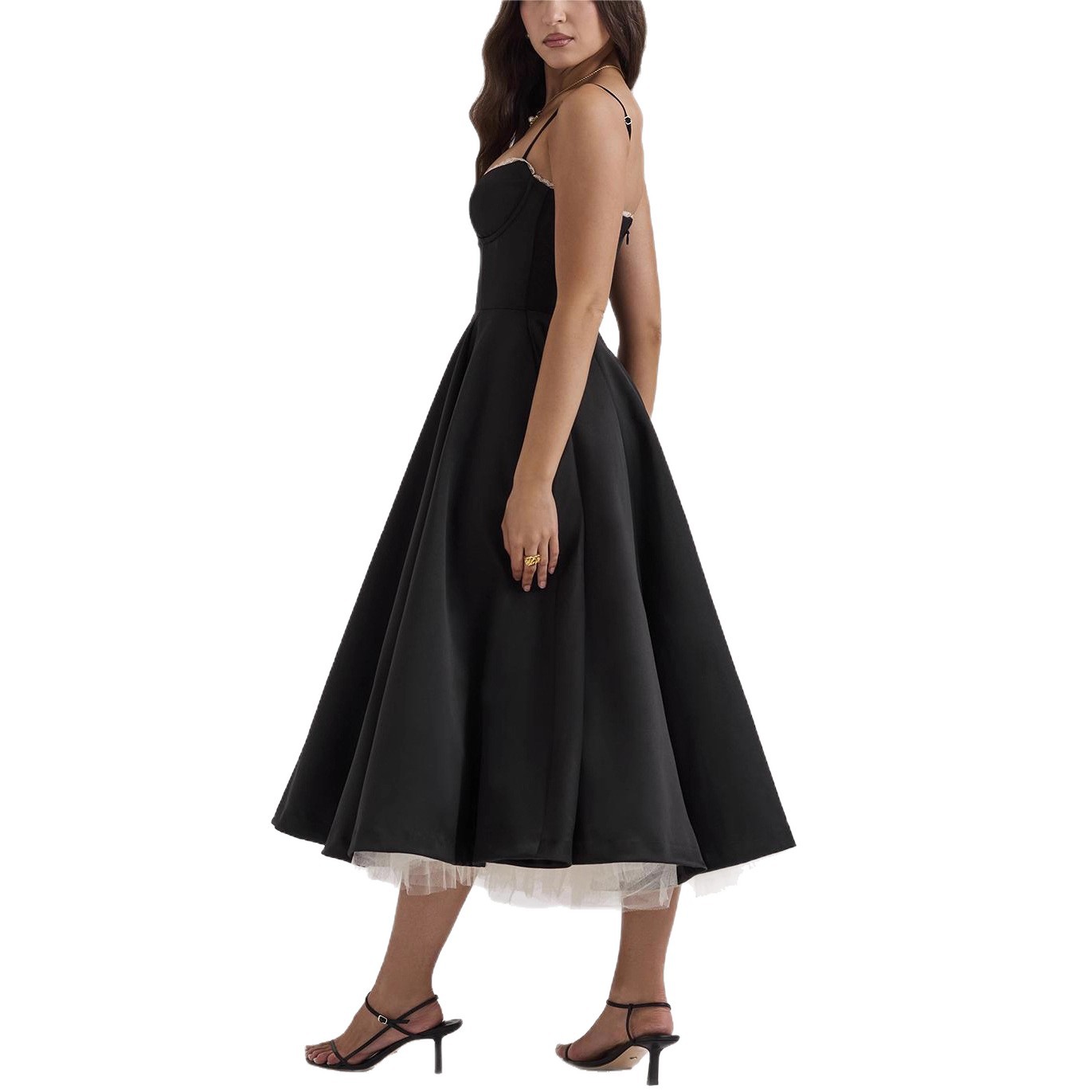 Sexy V-Neck Open-Back Sleeveless High-Waist Bubble Dress