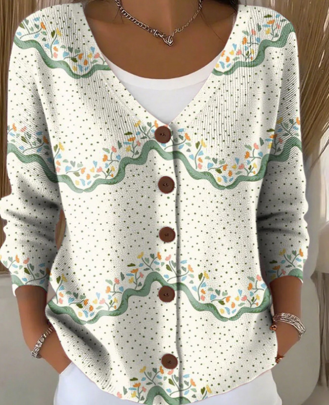 Casual Long-Sleeve Open-Front Cardigan Sweater