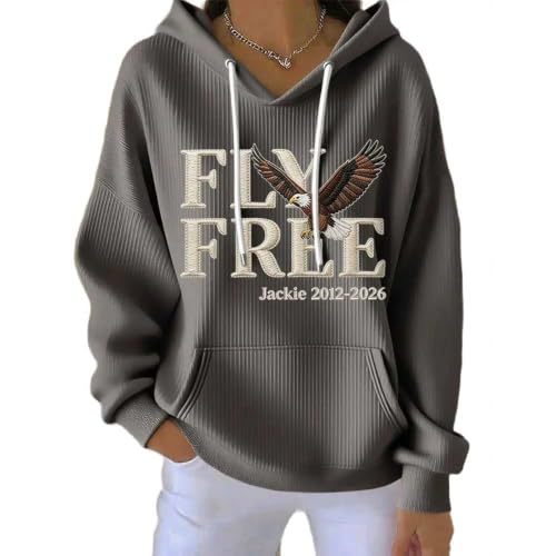 Women's Free Letter Eagle Print Casual Sweatshirt