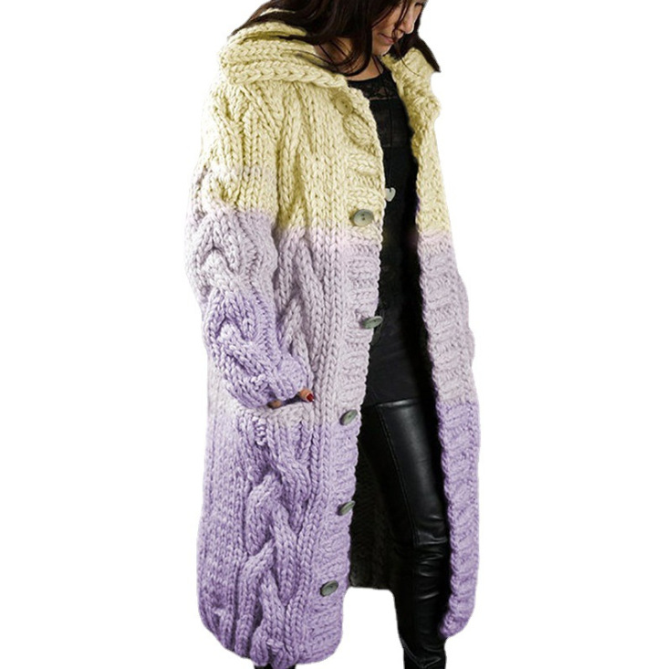 Women's Plus Size Open Front Cardigan Sweater with Pockets