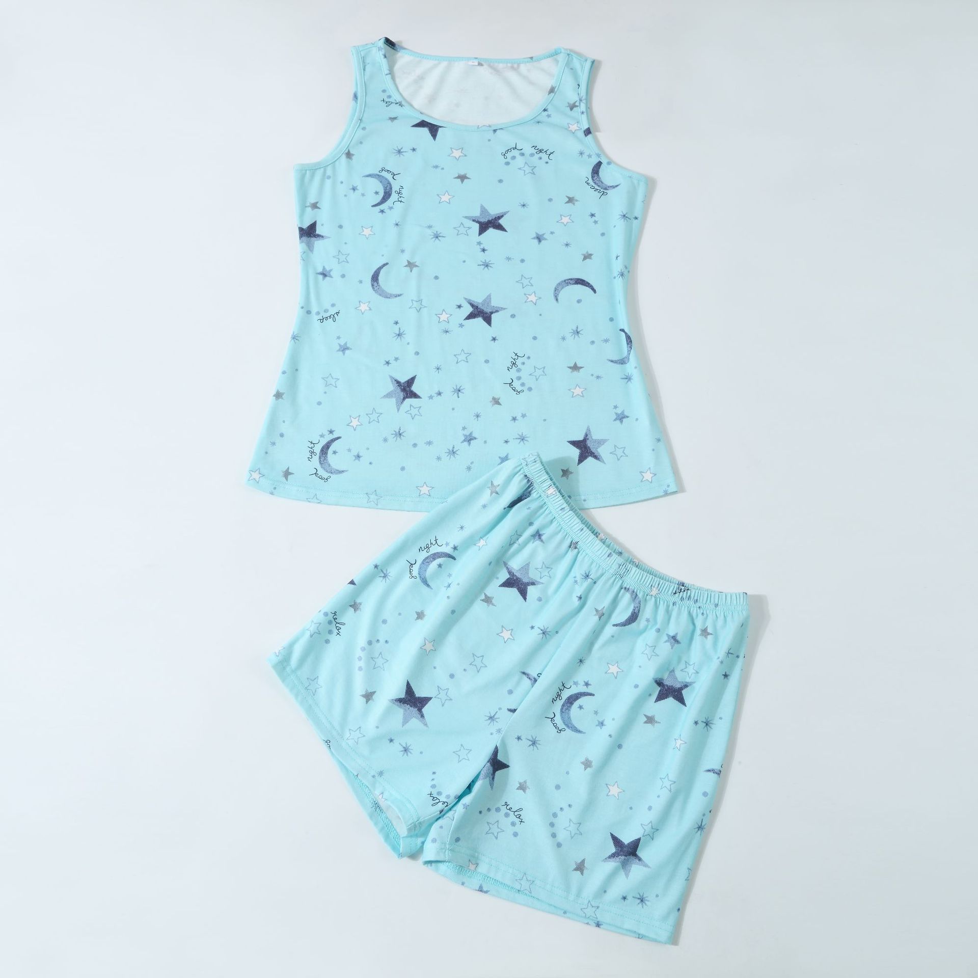 Women's Printed Tank Top and Shorts Lounge Set