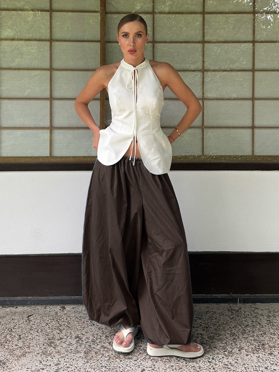 Lantern Pants Streetwear Wide-Leg Loose Casual Trousers