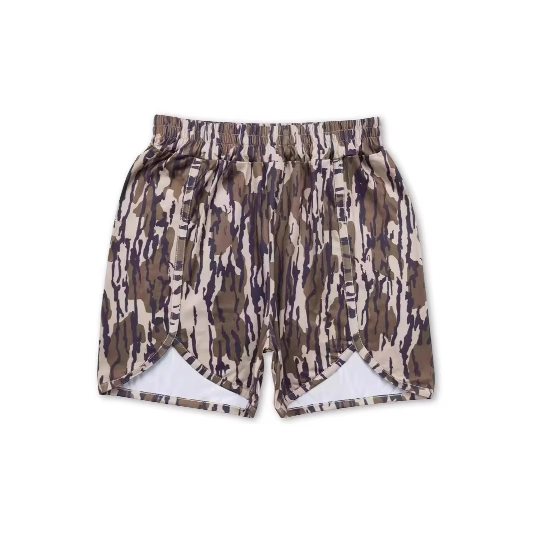 Camouflage High-Waist Wide-Leg Shorts