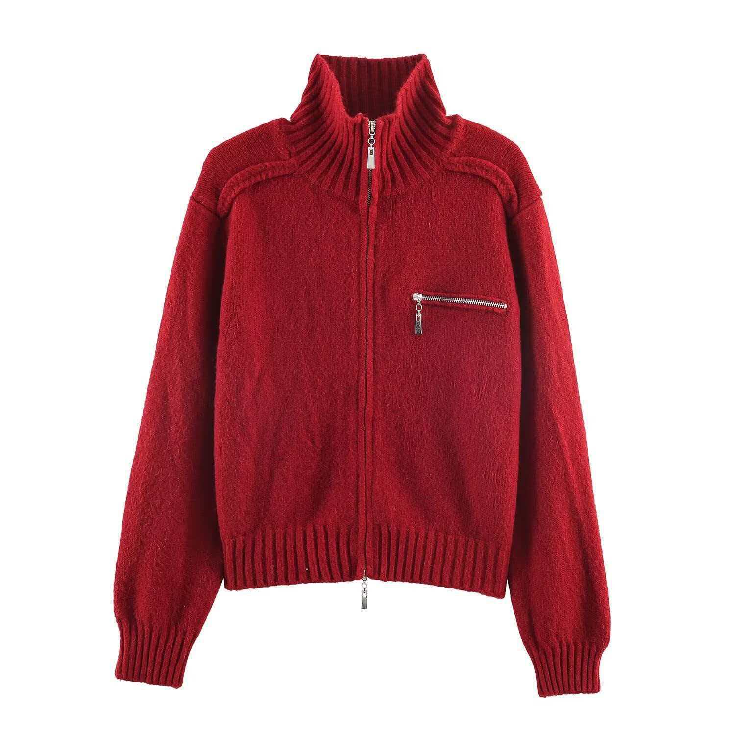 Women's Soft Knit Double-Zip Cardigan Sweater