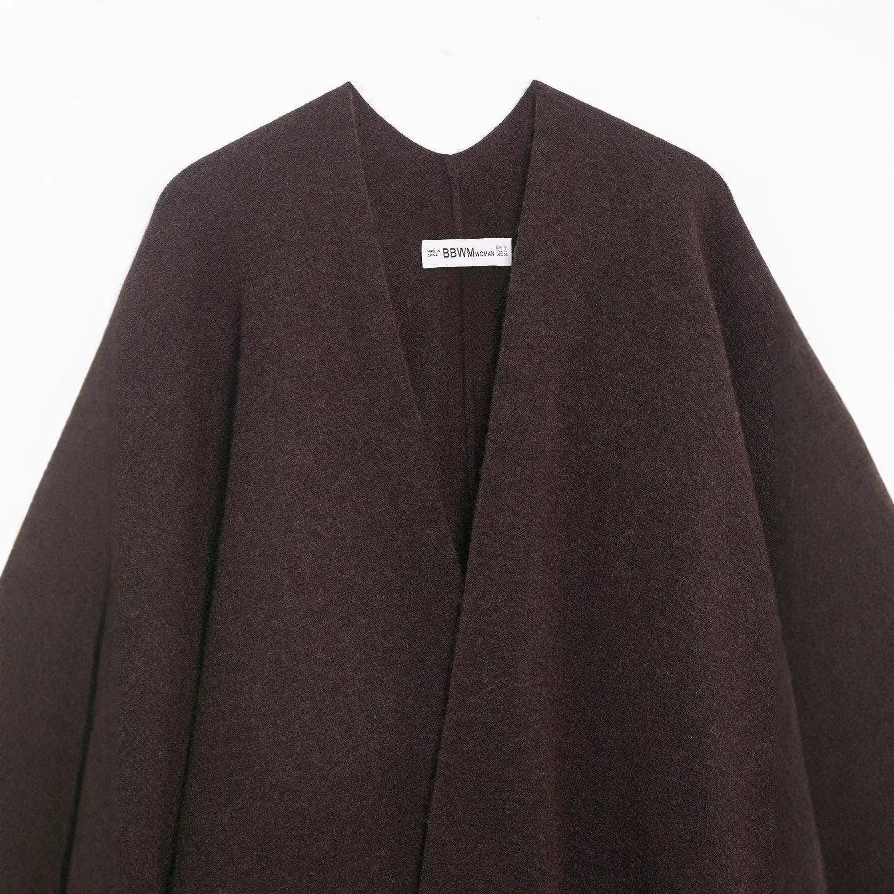 Fringed Knit Cape Cardigan