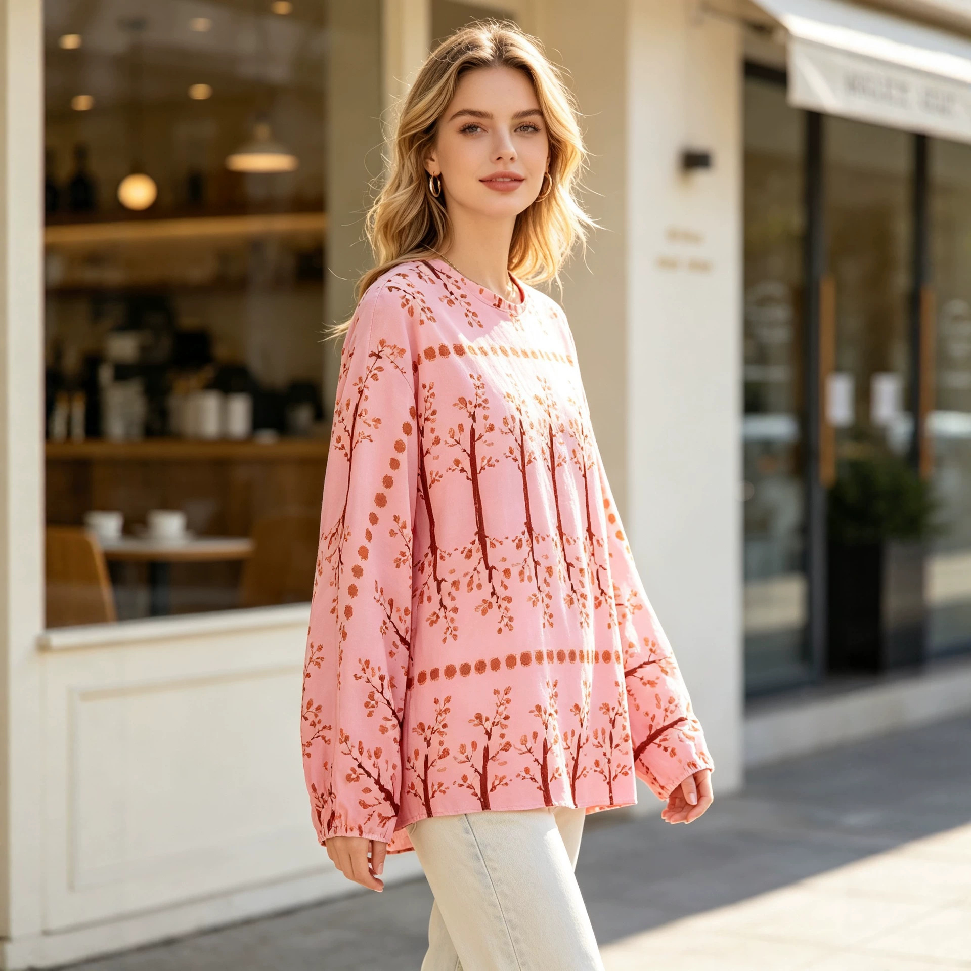 Women's Christmas 3D Print Crewneck Knit Sweater
