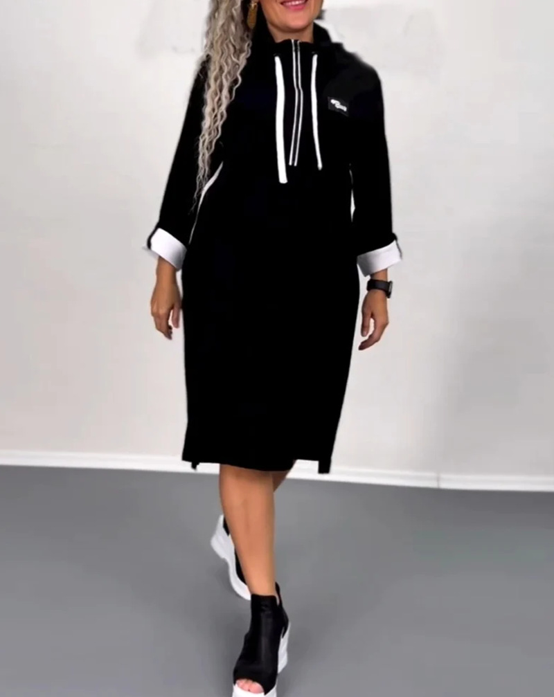 Women's Casual Turtleneck Long Sleeve Maxi Dress