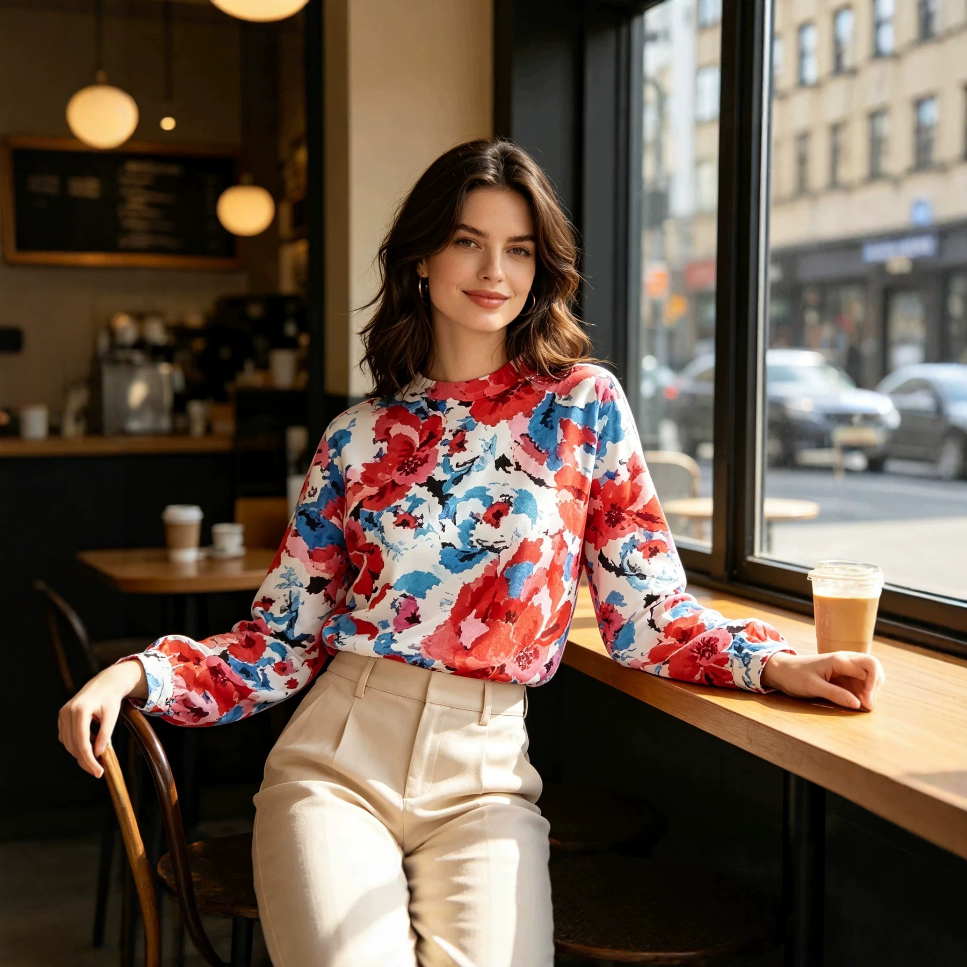 Women's Christmas 3D Print Crewneck Sweater