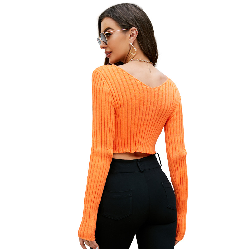 Solid Color Slim Fit Cropped Knit Cardigan