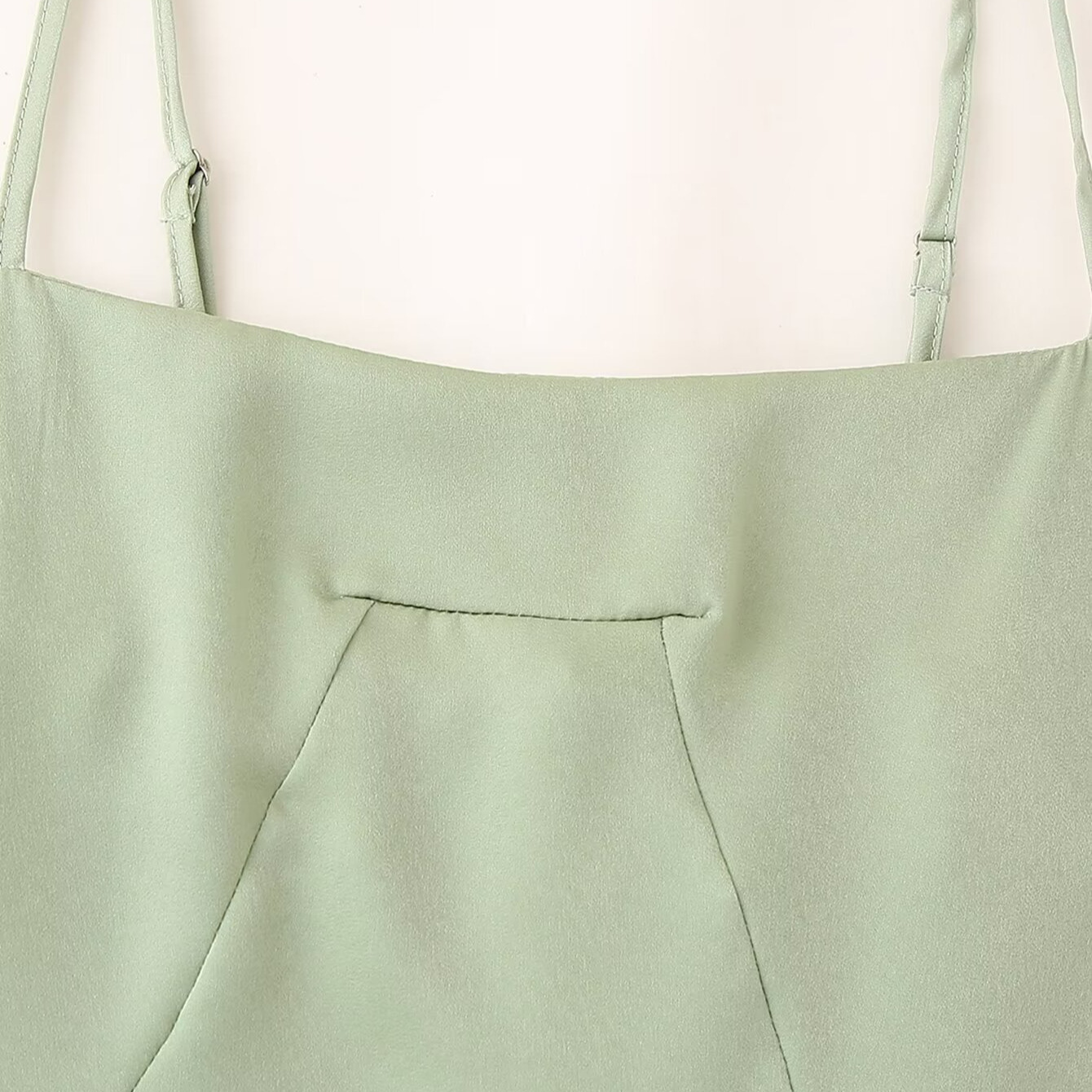 Women's Satin Dress with Cinched Waist and Full Skirt
