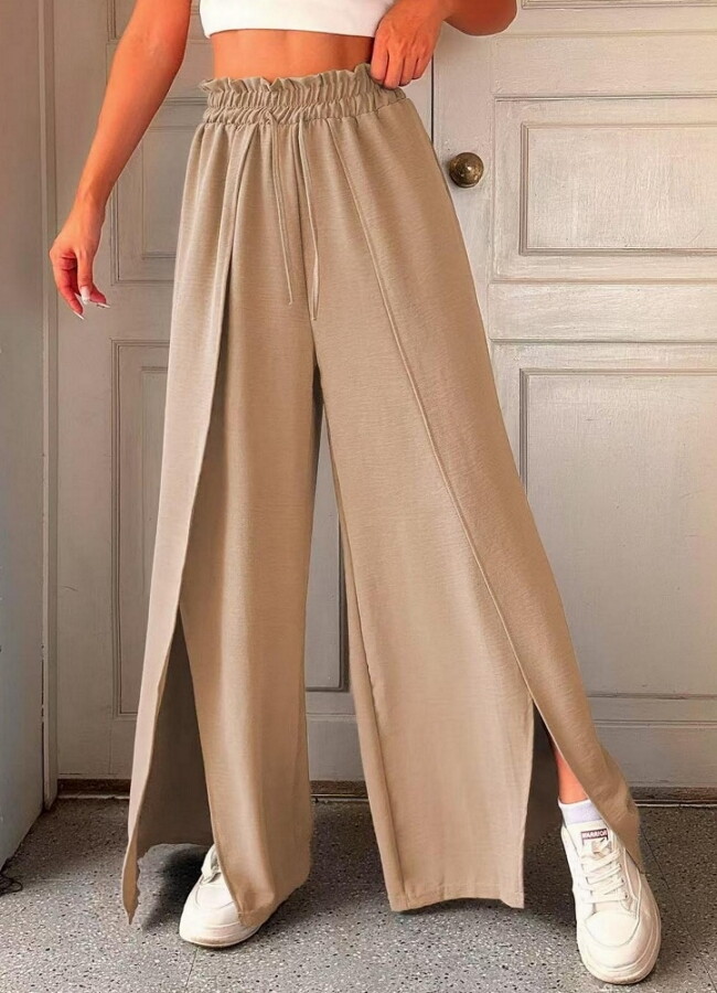 Women's High-Waist Pleated Wide-Leg Pants Loose Fit