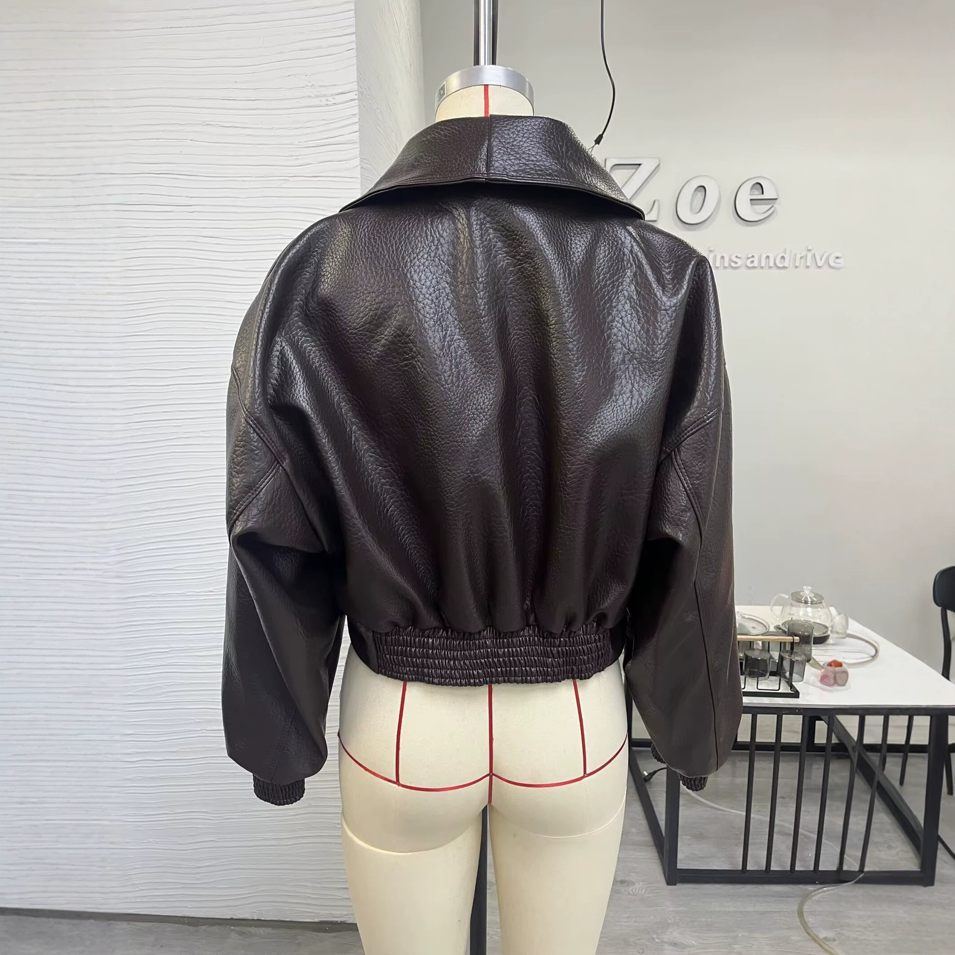 Women's V-Neck Tie-Front Jacket Coat