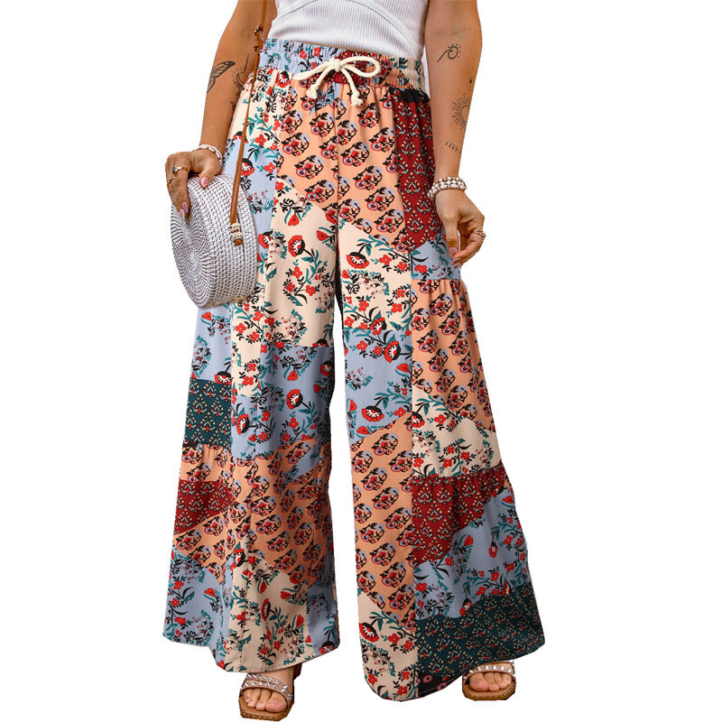 Floral Print Loose Casual Pants