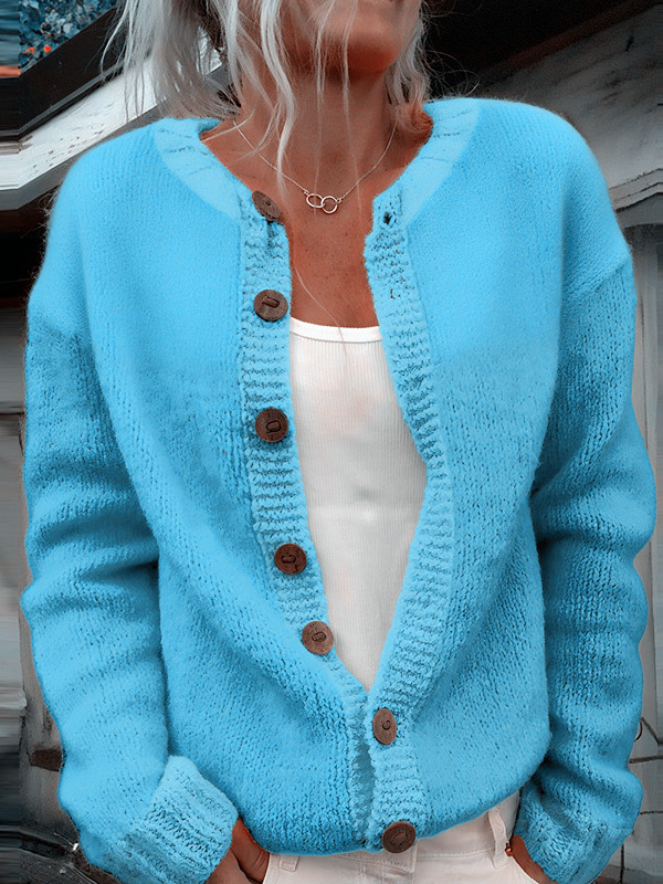 Women's Loose Knit Cardigan Sweater Coat