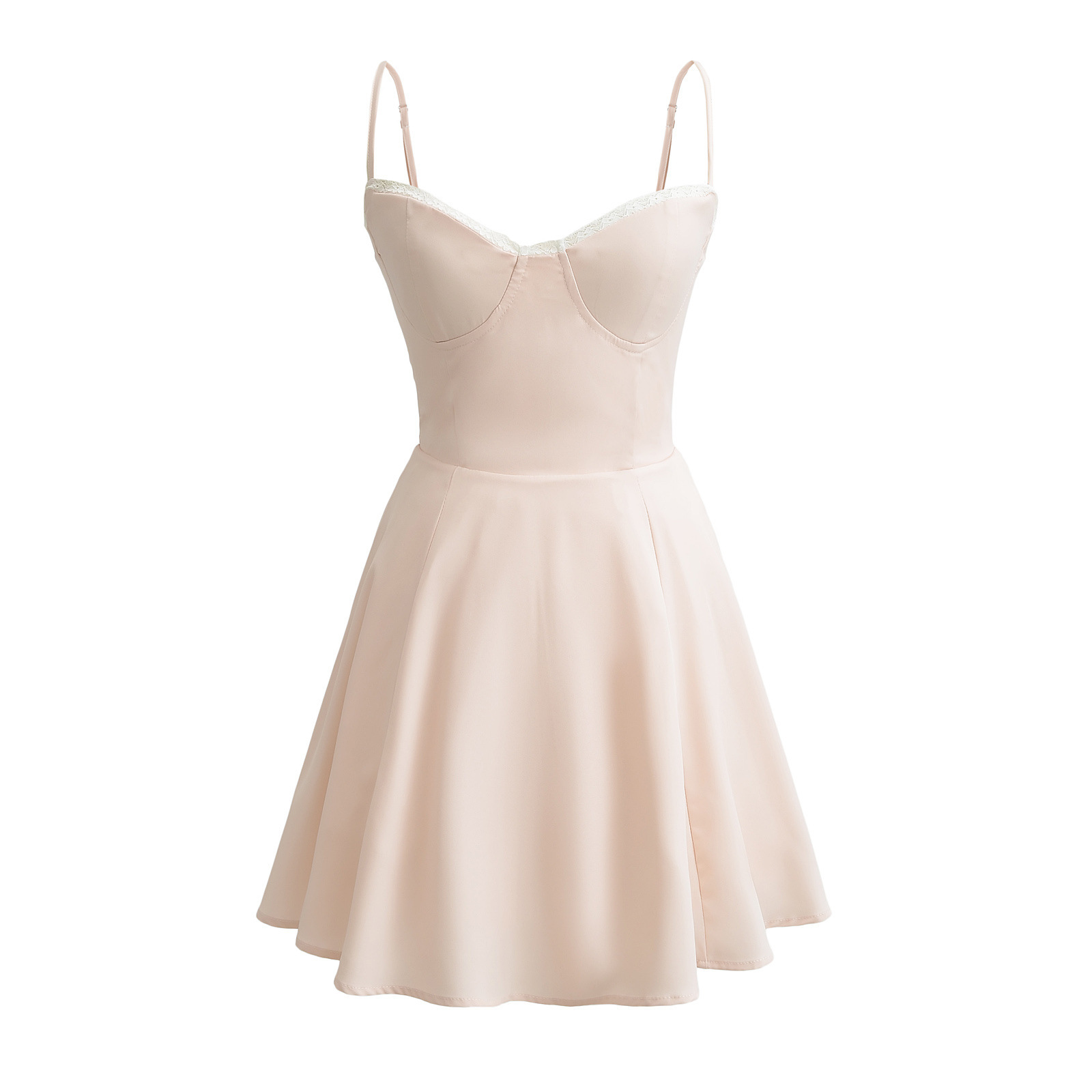 Lace Mesh Cami Dress with Padded Cups