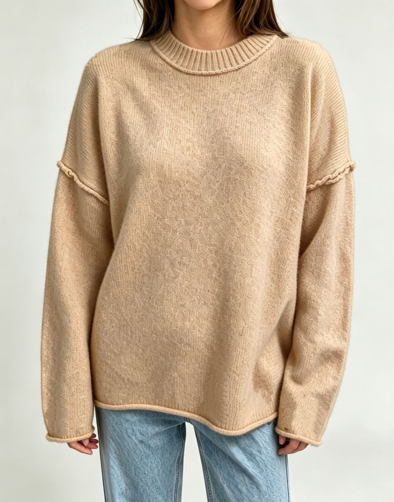 Women's Oversized Pullover Sweater Loose Casual Knit Top